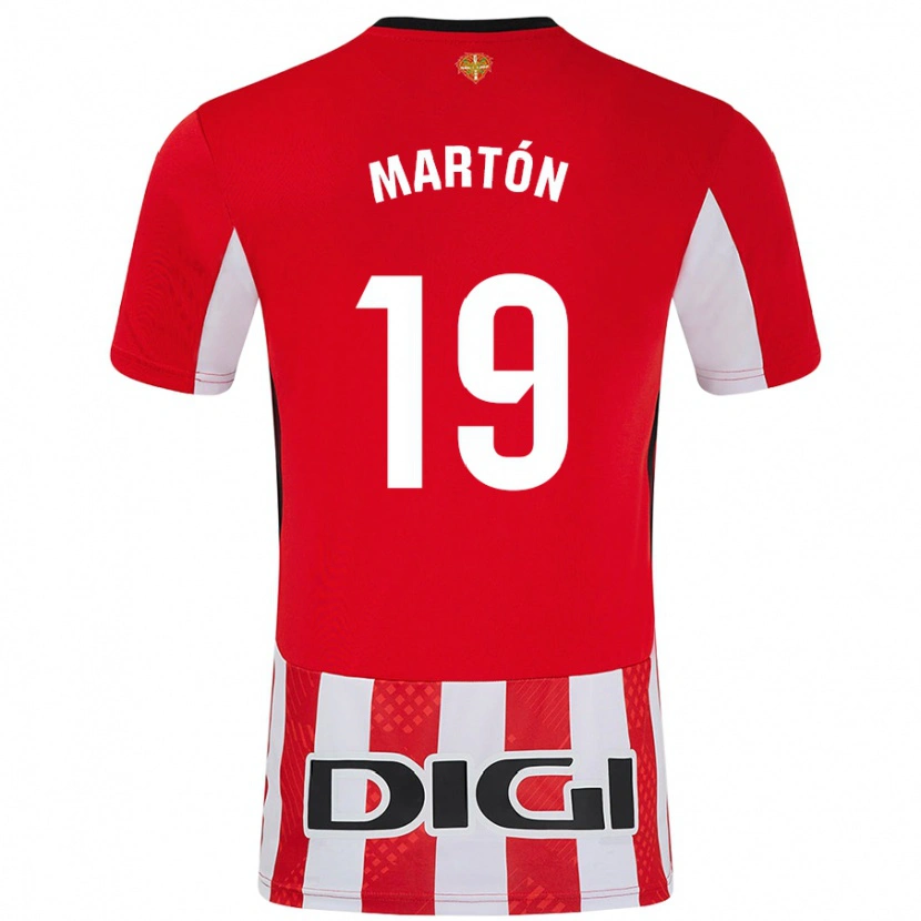 Danxen Kinderen Javier Martón #19 Rood Wit Thuisshirt Thuistenue 2024/25 T-Shirt