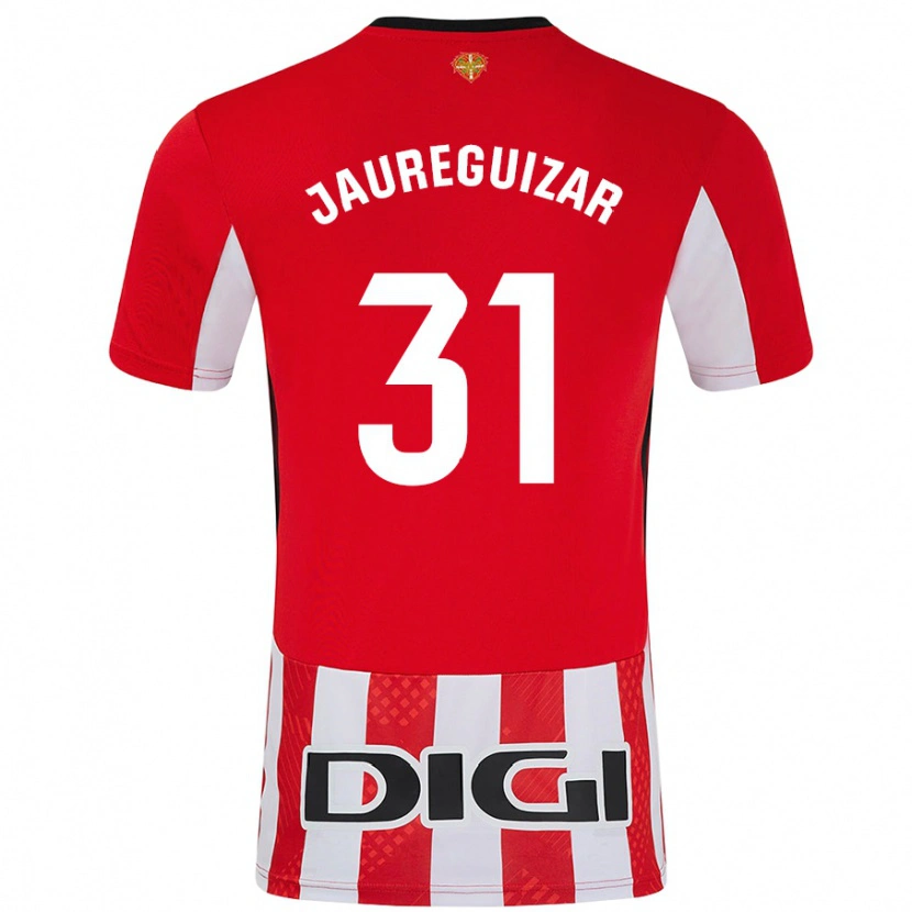 Danxen Kinderen Mikel Jauregizar #31 Rood Wit Thuisshirt Thuistenue 2024/25 T-Shirt