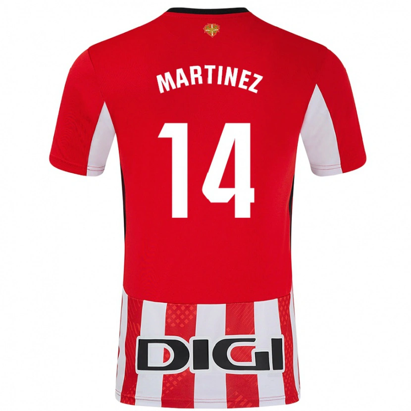 Danxen Kinderen Pablo Martínez #14 Rood Wit Thuisshirt Thuistenue 2024/25 T-Shirt