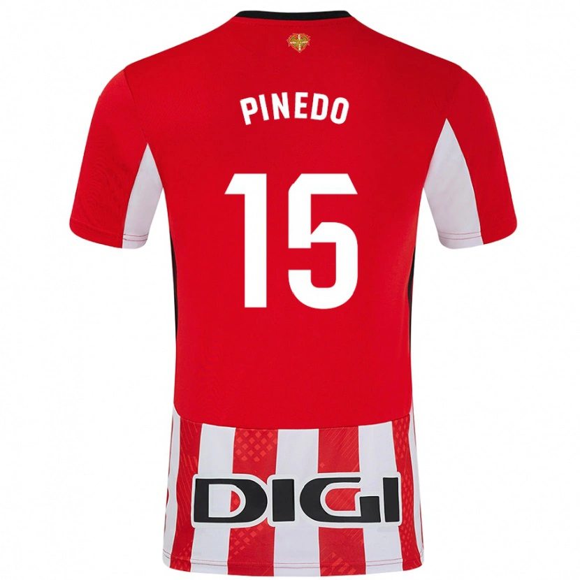 Danxen Kinderen Clara Pinedo Castresana #15 Rood Wit Thuisshirt Thuistenue 2024/25 T-Shirt