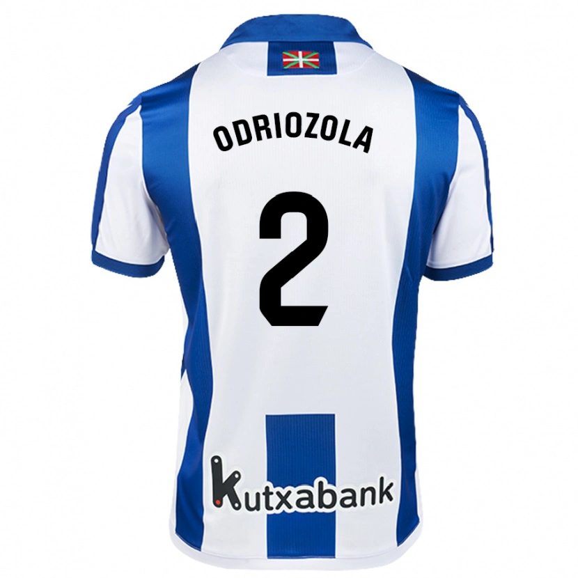 Danxen Kinderen Álvaro Odriozola #2 Wit Blauw Thuisshirt Thuistenue 2024/25 T-Shirt