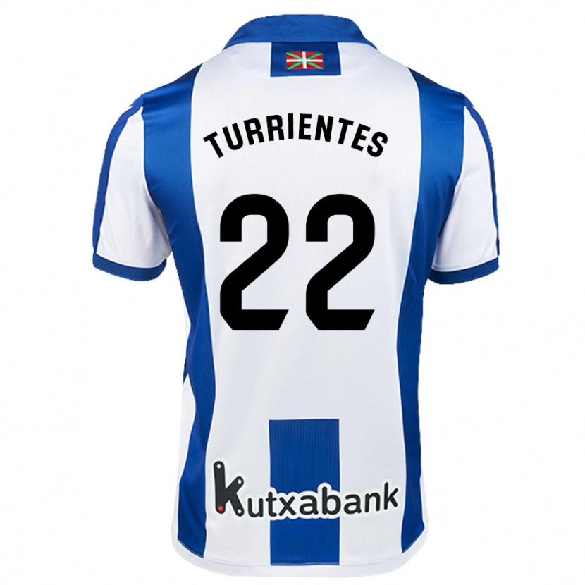 Danxen Kinderen Beñat Turrientes #22 Wit Blauw Thuisshirt Thuistenue 2024/25 T-Shirt