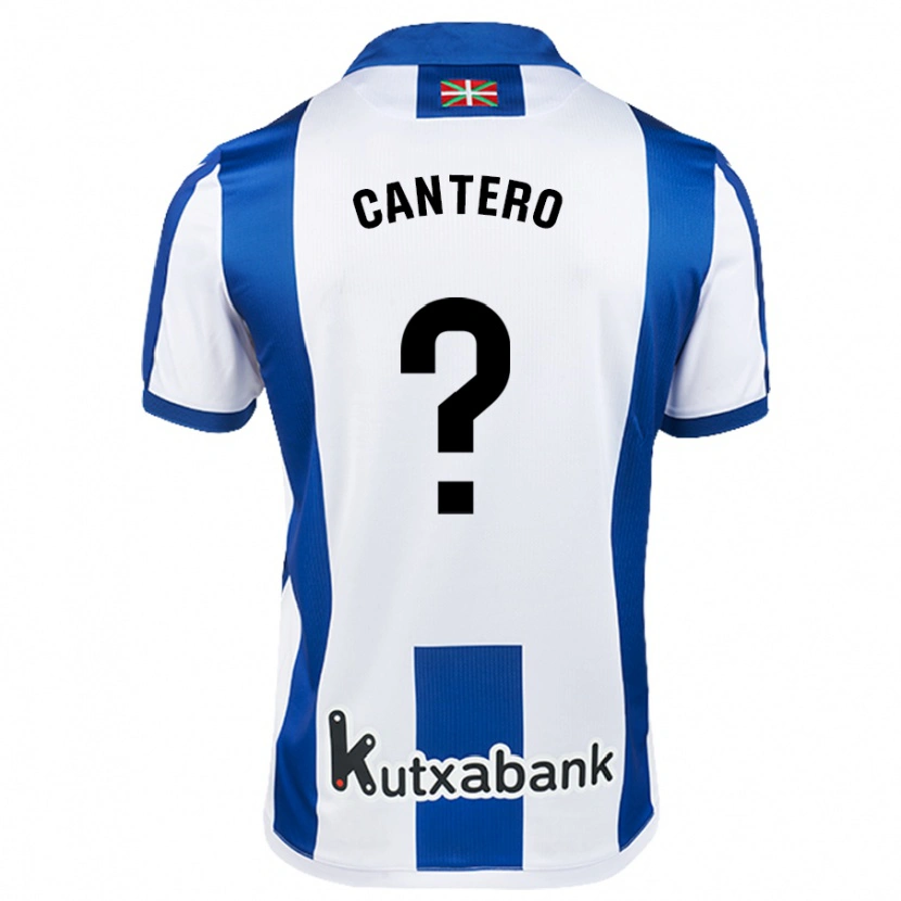 Danxen Kinderen Yago Cantero #0 Wit Blauw Thuisshirt Thuistenue 2024/25 T-Shirt