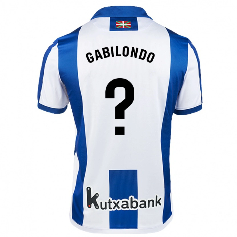 Danxen Kinderen Iker Gabilondo #0 Wit Blauw Thuisshirt Thuistenue 2024/25 T-Shirt