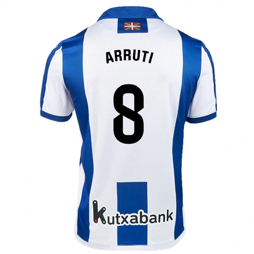 Danxen Kinderen Martín Arruti #8 Wit Blauw Thuisshirt Thuistenue 2024/25 T-Shirt