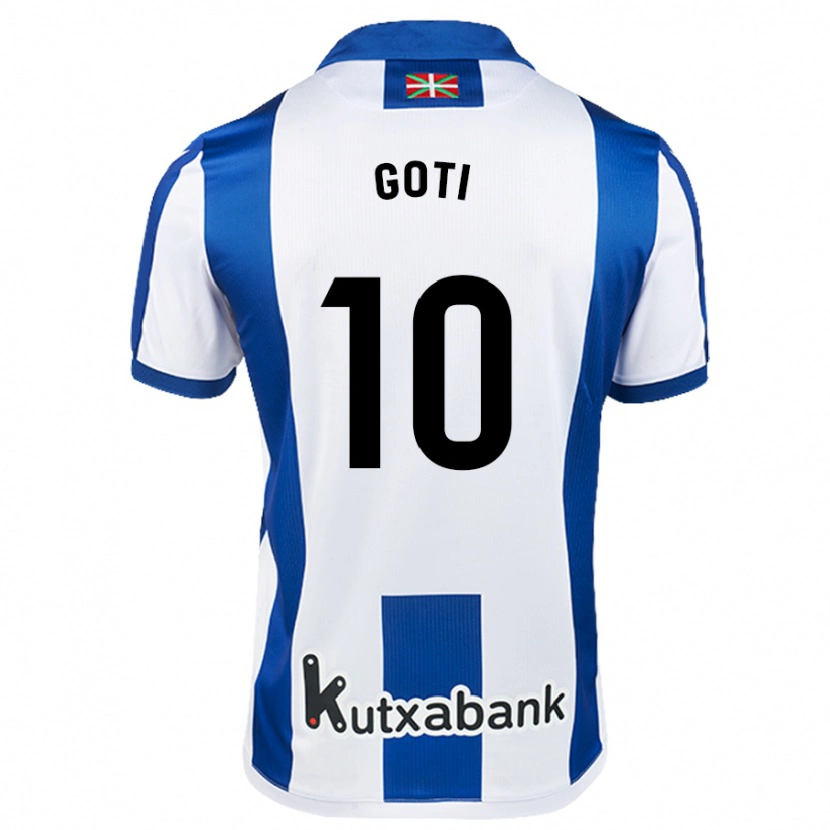 Danxen Kinderen Mikel Goti #10 Wit Blauw Thuisshirt Thuistenue 2024/25 T-Shirt