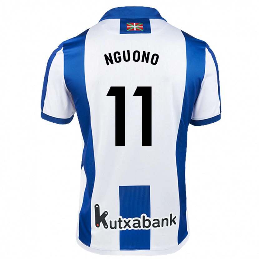 Danxen Kinderen Job Ochieng #11 Wit Blauw Thuisshirt Thuistenue 2024/25 T-Shirt