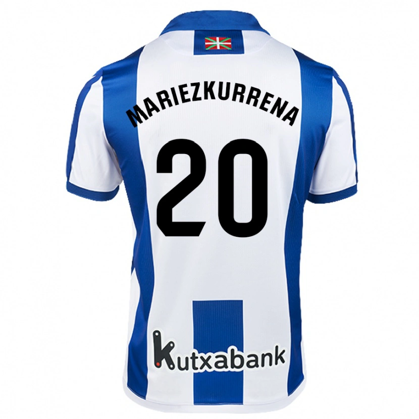 Danxen Kinderen Arkaitz Mariezkurrena #20 Wit Blauw Thuisshirt Thuistenue 2024/25 T-Shirt