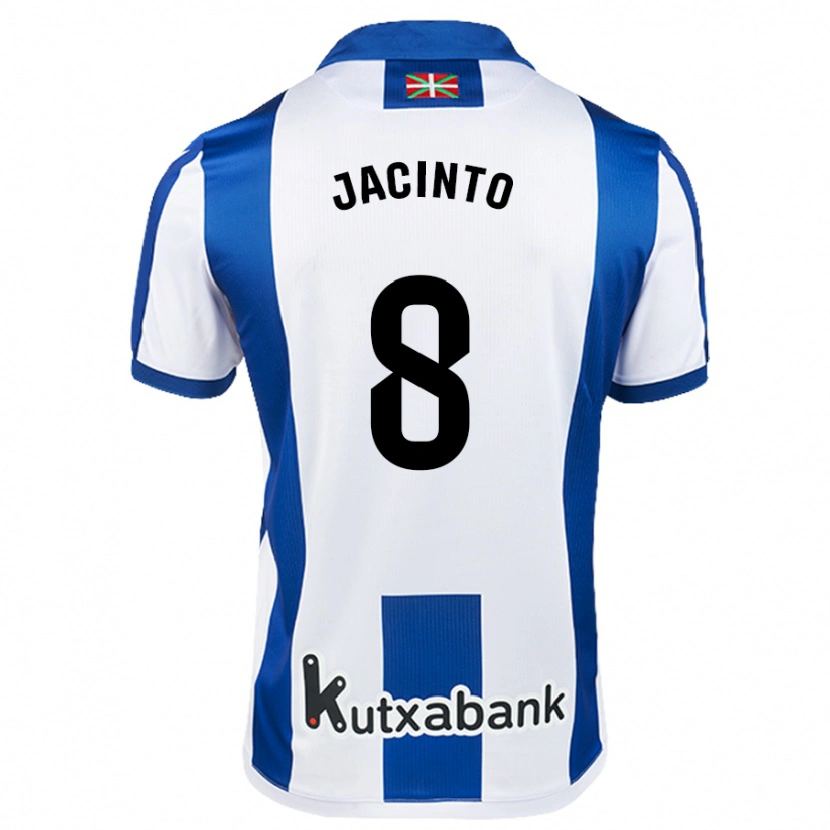 Danxen Kinderen Andreia Jacinto #8 Wit Blauw Thuisshirt Thuistenue 2024/25 T-Shirt