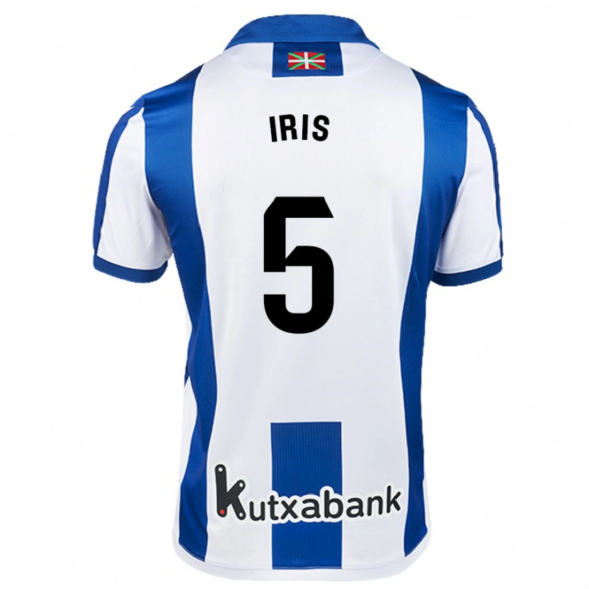 Danxen Kinderen Iris Arnaiz Gil #5 Wit Blauw Thuisshirt Thuistenue 2024/25 T-Shirt