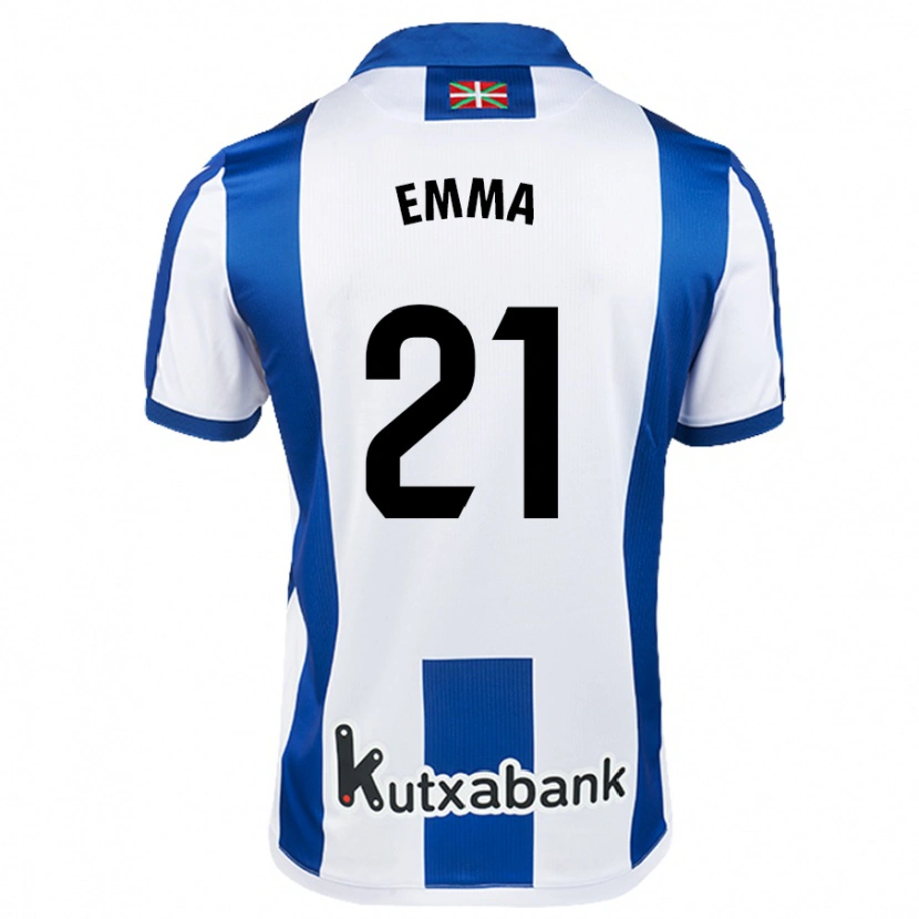 Danxen Kinderen Emma Ramirez Gorgoso #21 Wit Blauw Thuisshirt Thuistenue 2024/25 T-Shirt