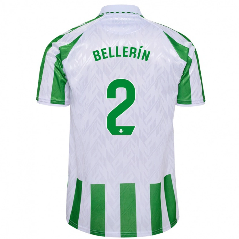 Danxen Kinderen Héctor Bellerín #2 Groen Witte Strepen Thuisshirt Thuistenue 2024/25 T-Shirt