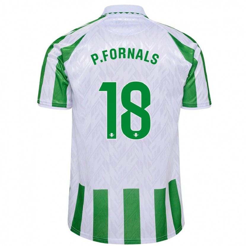 Danxen Kinderen Pablo Fornals #18 Groen Witte Strepen Thuisshirt Thuistenue 2024/25 T-Shirt