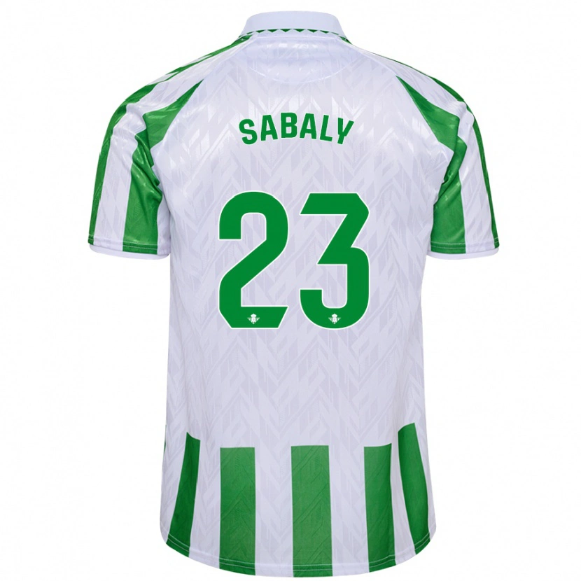 Danxen Kinderen Youssouf Sabaly #23 Groen Witte Strepen Thuisshirt Thuistenue 2024/25 T-Shirt