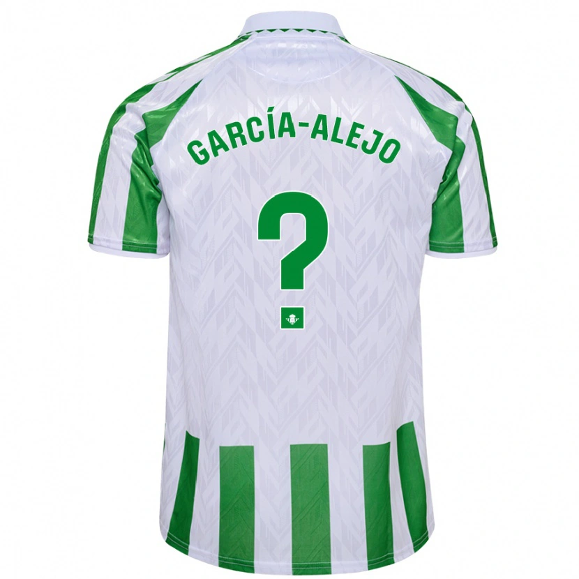 Danxen Kinderen Raúl García-Alejo #0 Groen Witte Strepen Thuisshirt Thuistenue 2024/25 T-Shirt