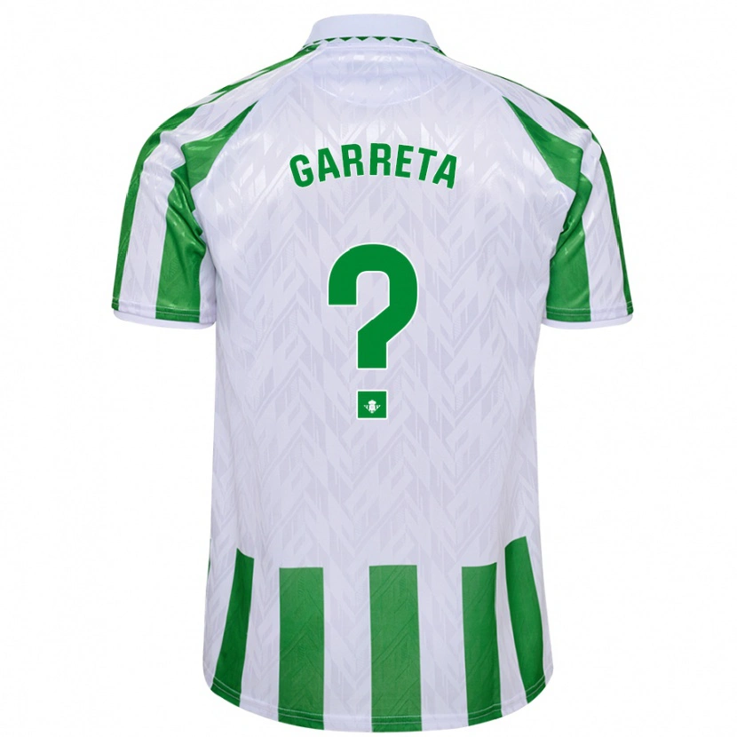 Danxen Kinderen Félix Garreta #0 Groen Witte Strepen Thuisshirt Thuistenue 2024/25 T-Shirt