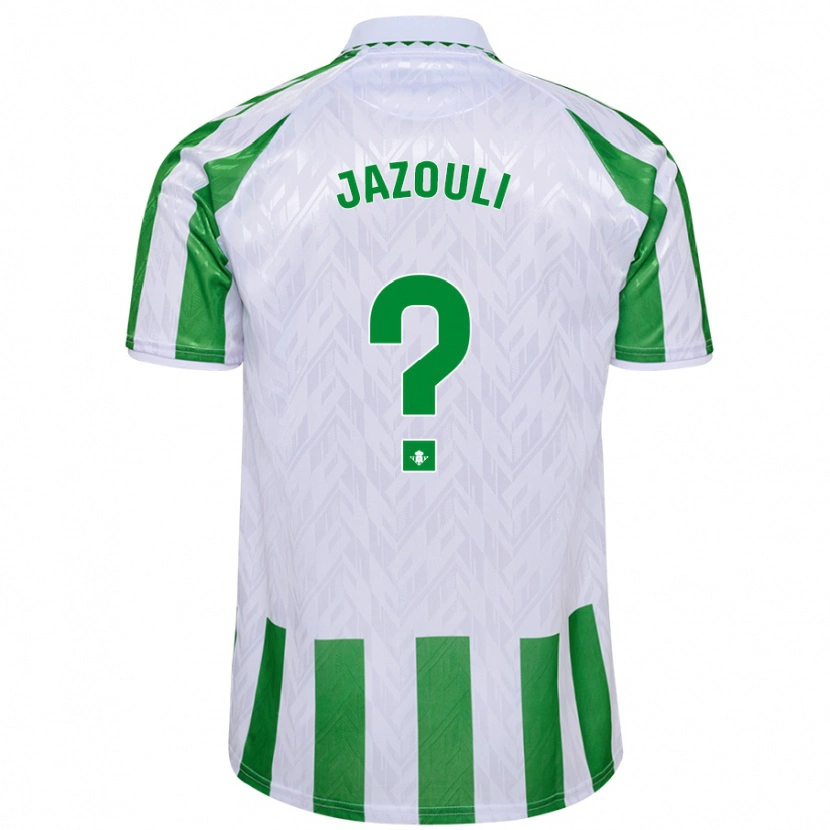 Danxen Kinderen Mohamed Jazouli #0 Groen Witte Strepen Thuisshirt Thuistenue 2024/25 T-Shirt