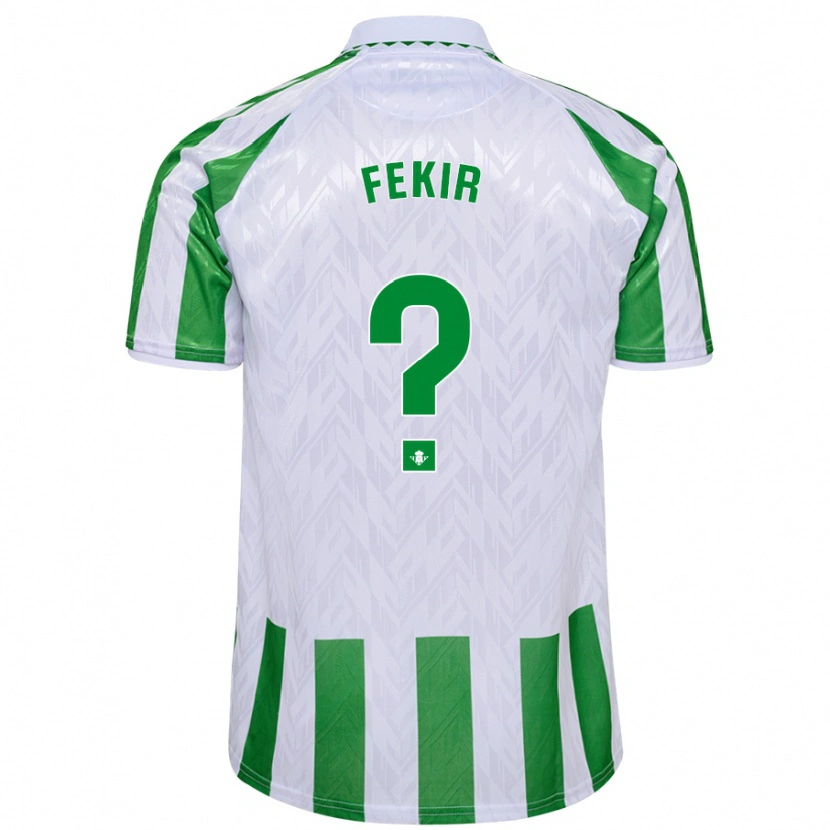 Danxen Kinderen Yassin Fekir #0 Groen Witte Strepen Thuisshirt Thuistenue 2024/25 T-Shirt