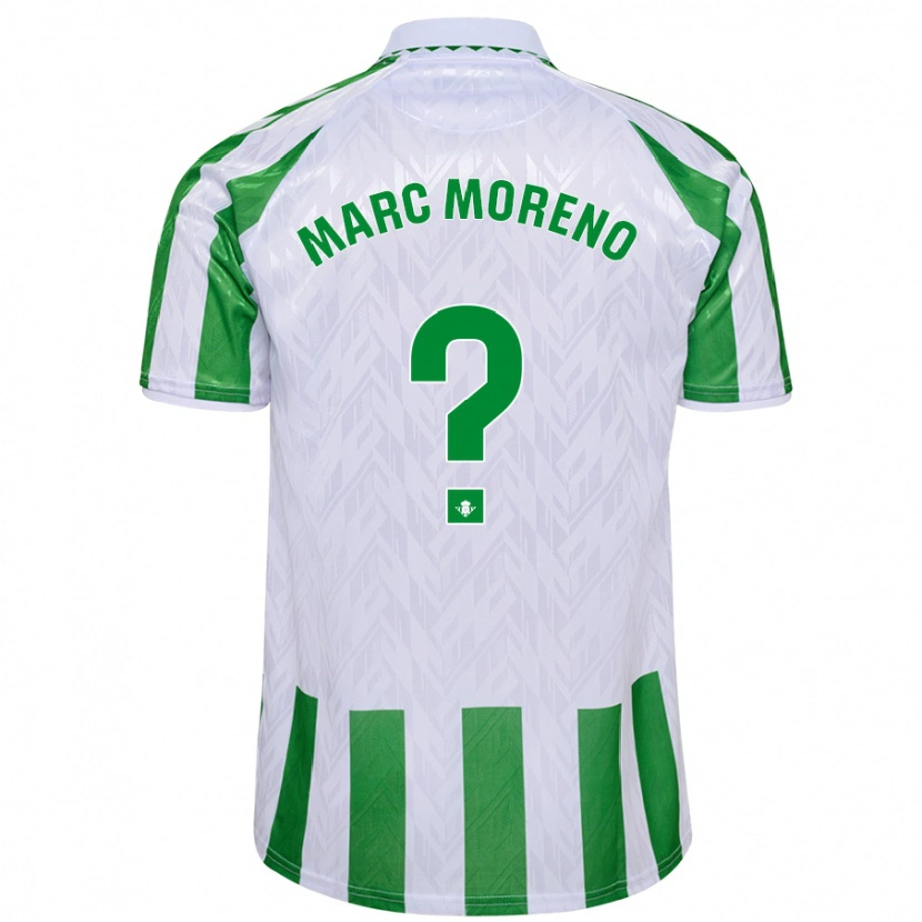 Danxen Kinderen Marc Moreno #0 Groen Witte Strepen Thuisshirt Thuistenue 2024/25 T-Shirt