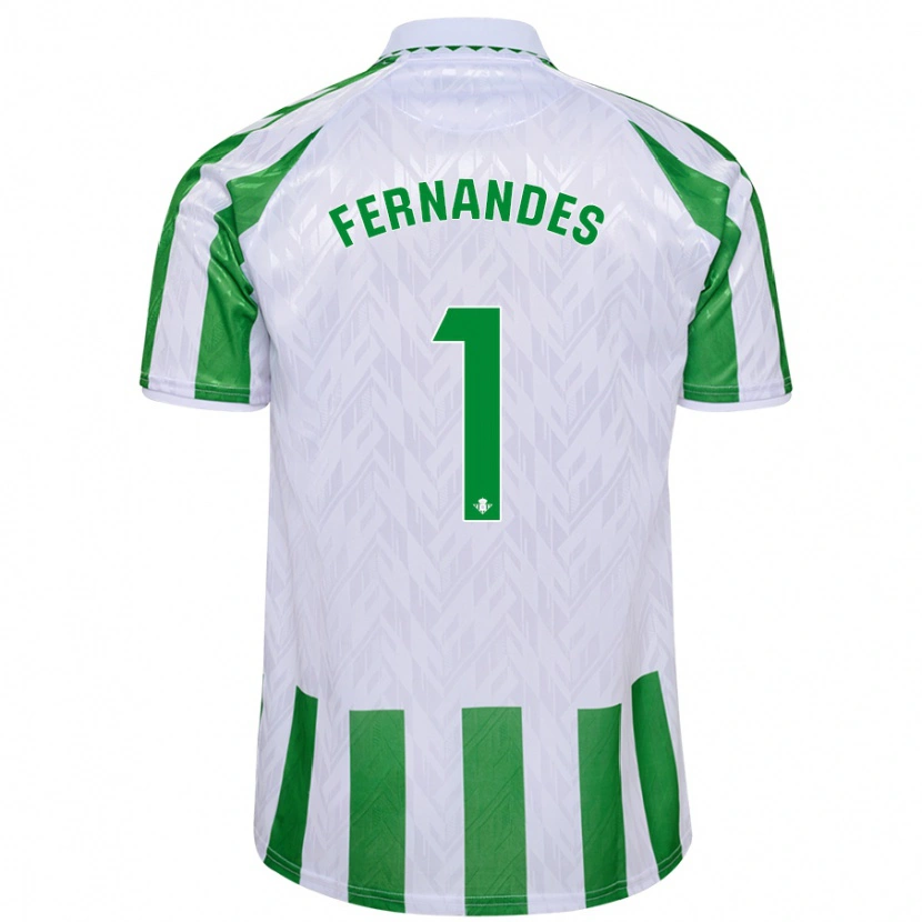 Danxen Kinderen Guilherme Fernandes #1 Groen Witte Strepen Thuisshirt Thuistenue 2024/25 T-Shirt