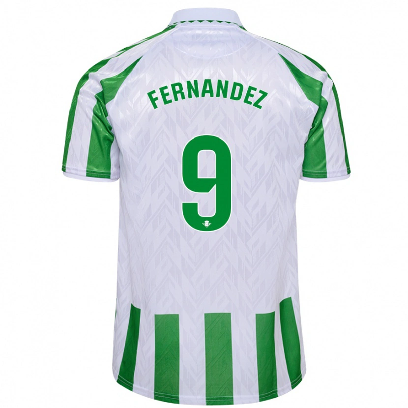 Danxen Kinderen Marcos Fernández #9 Groen Witte Strepen Thuisshirt Thuistenue 2024/25 T-Shirt