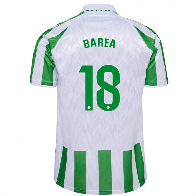 Danxen Kinderen Ismael Barea #18 Groen Witte Strepen Thuisshirt Thuistenue 2024/25 T-Shirt