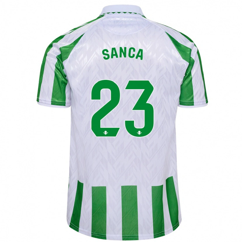 Danxen Kinderen Marciano Sanca #23 Groen Witte Strepen Thuisshirt Thuistenue 2024/25 T-Shirt