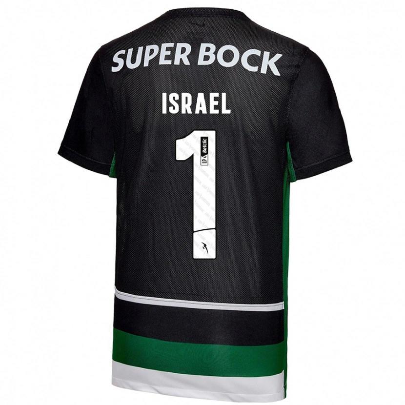 Danxen Kinderen Franco Israel #1 Zwart Wit Groen Thuisshirt Thuistenue 2024/25 T-Shirt