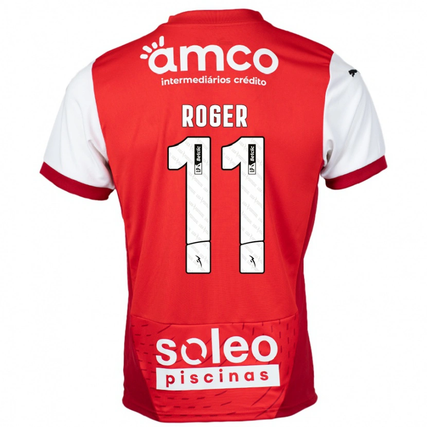 Danxen Kinderen Roger #11 Rood Wit Thuisshirt Thuistenue 2024/25 T-Shirt