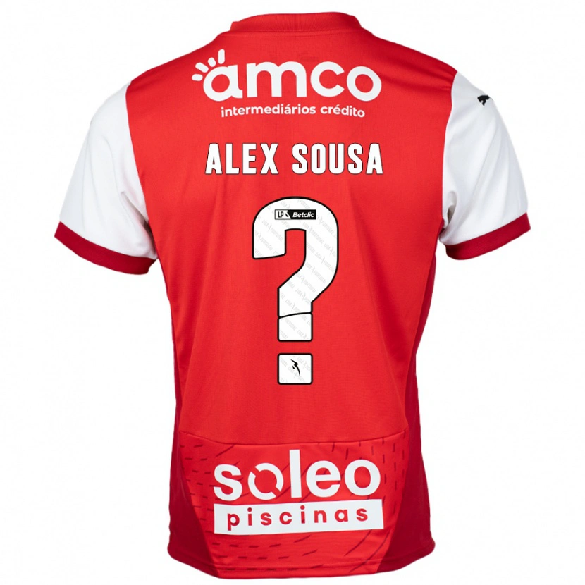 Danxen Kinderen Alex Sousa #0 Rood Wit Thuisshirt Thuistenue 2024/25 T-Shirt