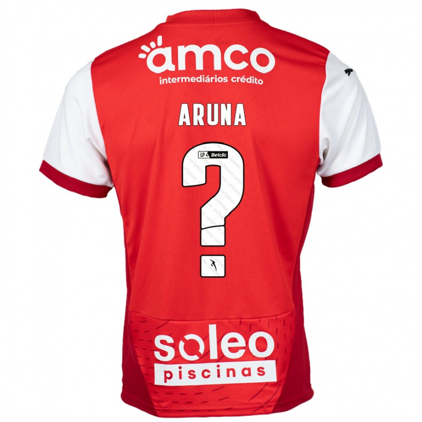 Danxen Kinderen Ali Aruna #0 Rood Wit Thuisshirt Thuistenue 2024/25 T-Shirt