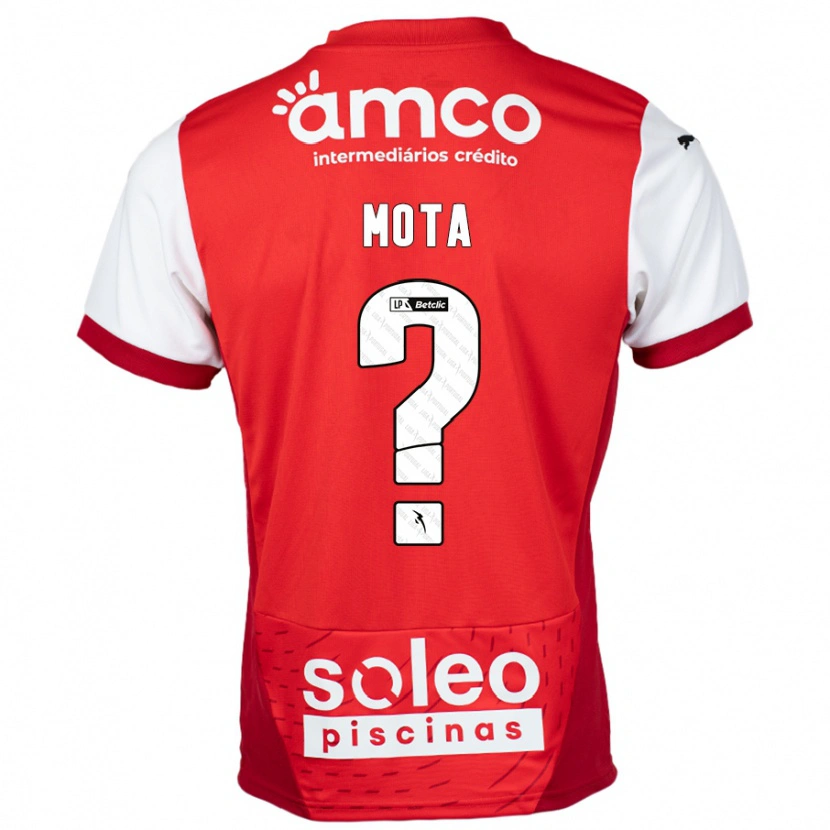 Danxen Kinderen Edgar Mota #0 Rood Wit Thuisshirt Thuistenue 2024/25 T-Shirt