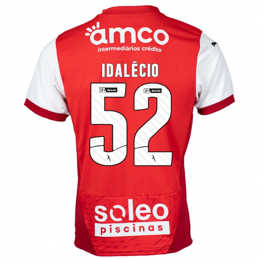 Danxen Kinderen Idalécio #52 Rood Wit Thuisshirt Thuistenue 2024/25 T-Shirt