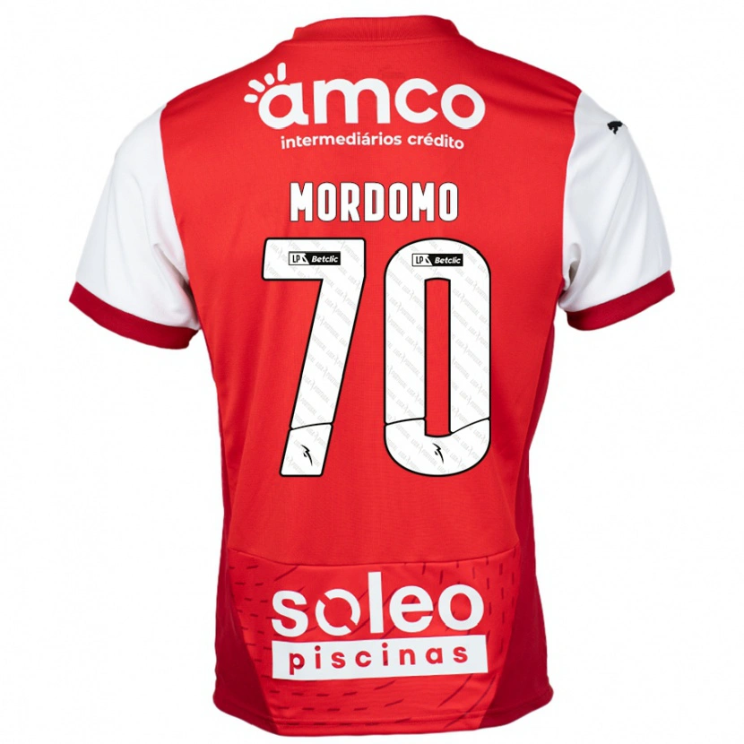 Danxen Kinderen Mordomo #70 Rood Wit Thuisshirt Thuistenue 2024/25 T-Shirt