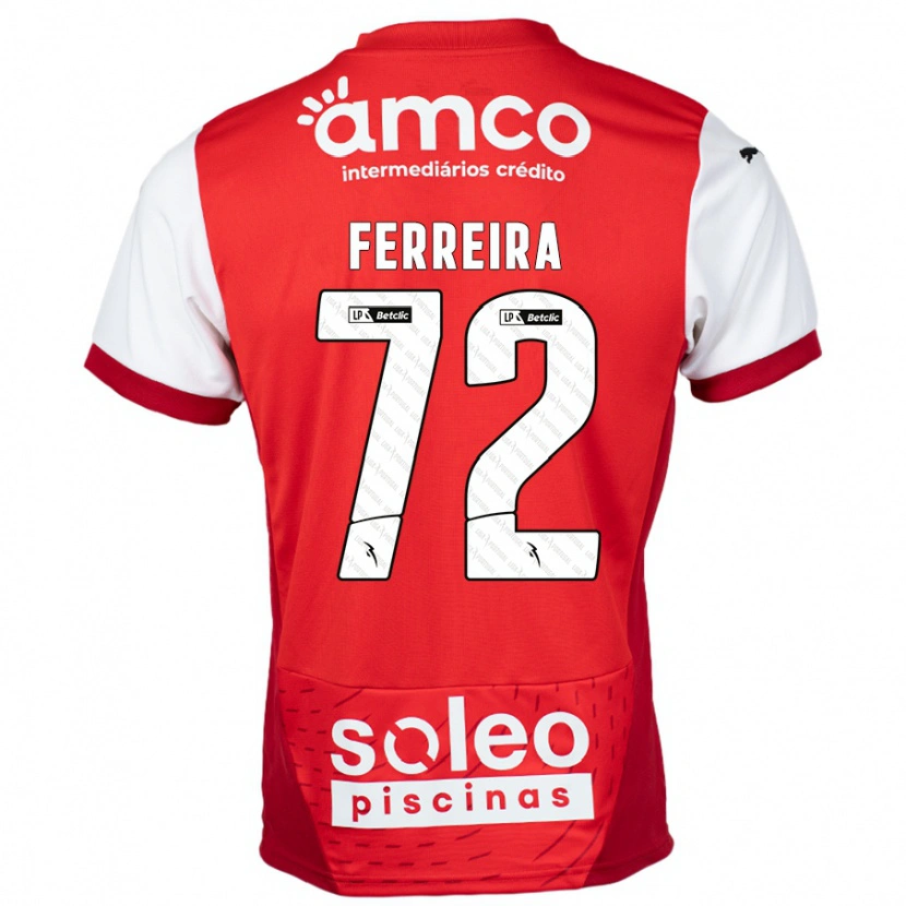 Danxen Kinderen André Ferreira #72 Rood Wit Thuisshirt Thuistenue 2024/25 T-Shirt