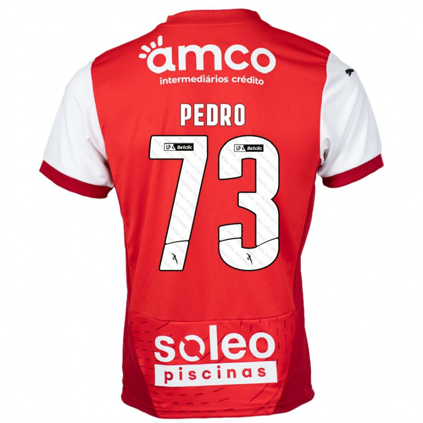 Danxen Kinderen Zé Pedro #73 Rood Wit Thuisshirt Thuistenue 2024/25 T-Shirt