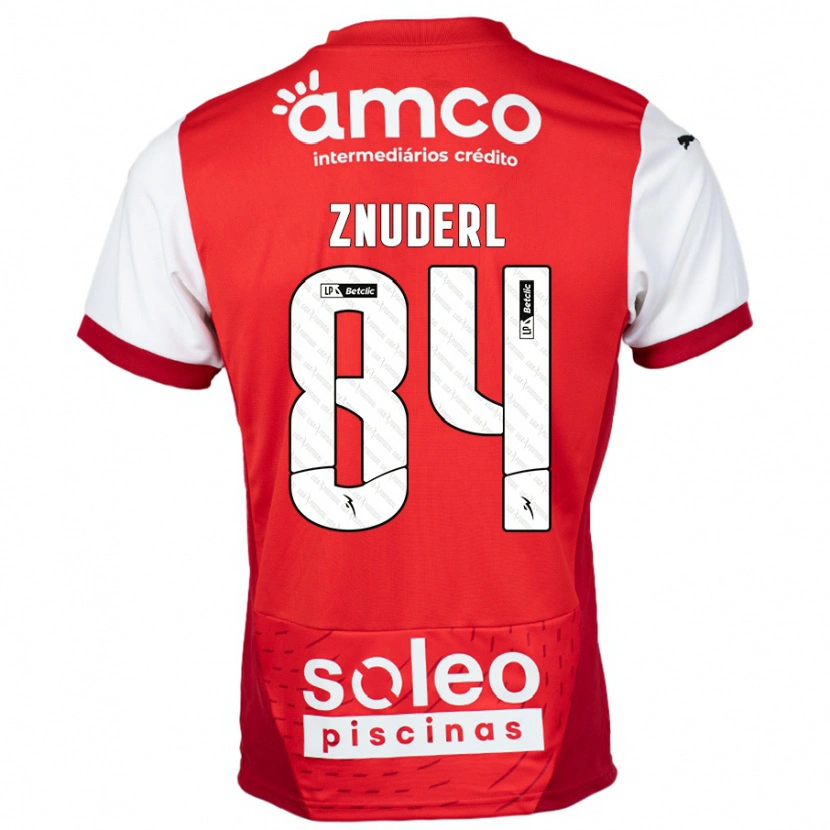 Danxen Kinderen Tai Znuderl #84 Rood Wit Thuisshirt Thuistenue 2024/25 T-Shirt