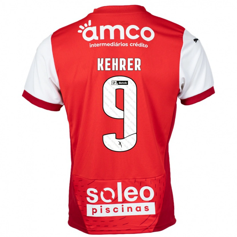 Danxen Kinderen Caroline Kehrer #9 Rood Wit Thuisshirt Thuistenue 2024/25 T-Shirt