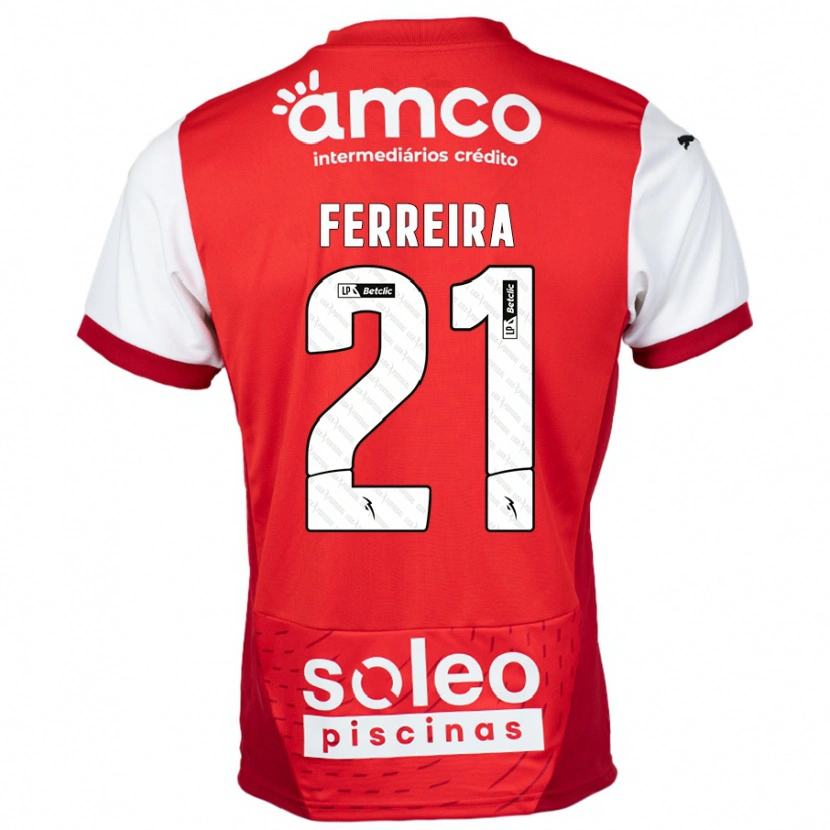 Danxen Kinderen Ana Carolina Ferreira #21 Rood Wit Thuisshirt Thuistenue 2024/25 T-Shirt