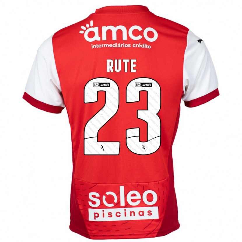 Danxen Kinderen Ana Rute #23 Rood Wit Thuisshirt Thuistenue 2024/25 T-Shirt