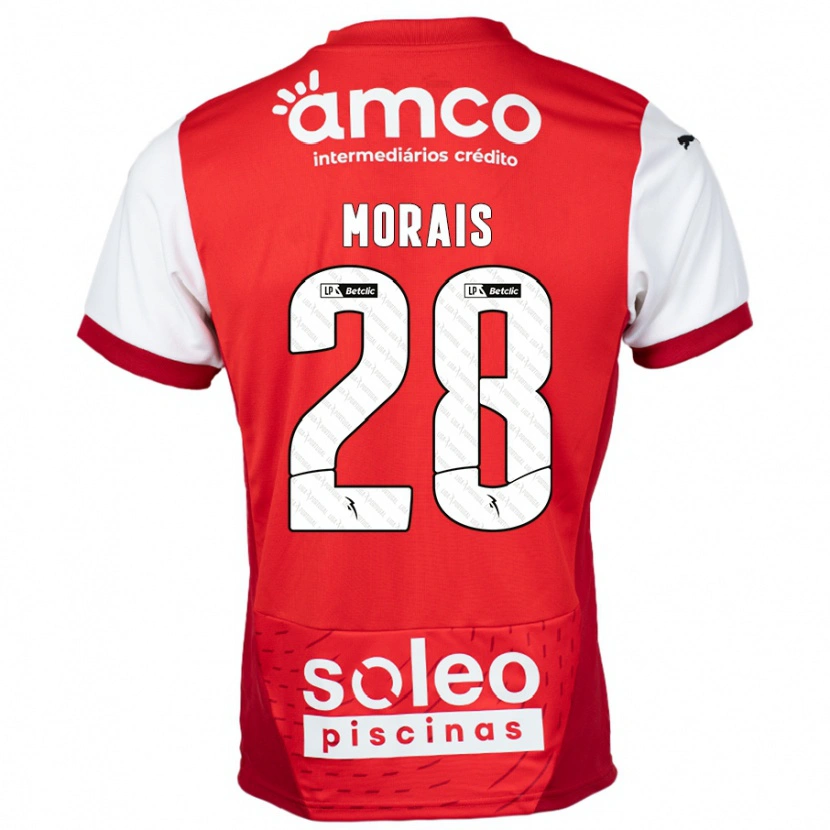 Danxen Kinderen Patrícia Morais #28 Rood Wit Thuisshirt Thuistenue 2024/25 T-Shirt