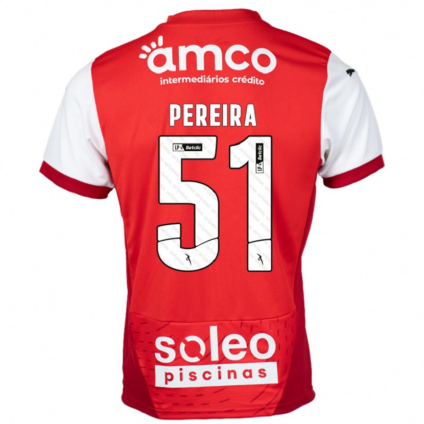 Danxen Kinderen Evy Pereira #51 Rood Wit Thuisshirt Thuistenue 2024/25 T-Shirt