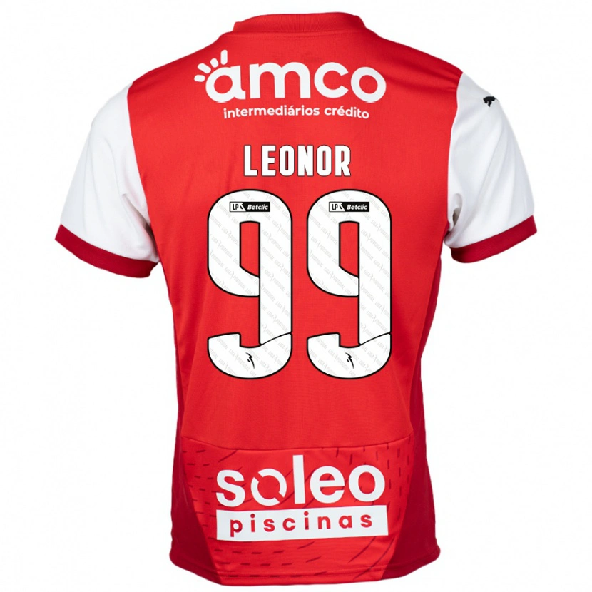 Danxen Kinderen Maria Leonor #99 Rood Wit Thuisshirt Thuistenue 2024/25 T-Shirt