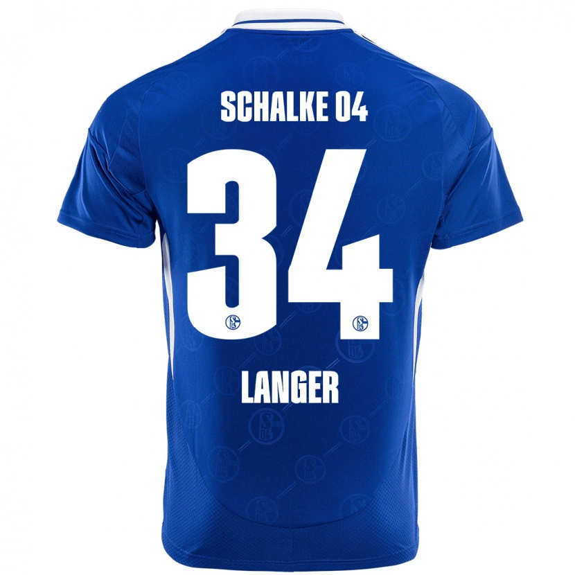 Danxen Kinderen Michael Langer #34 Koningsblauw Thuisshirt Thuistenue 2024/25 T-Shirt