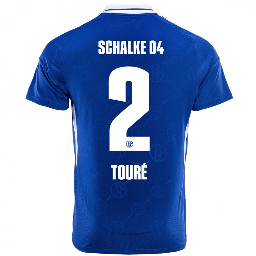 Danxen Kinderen Tidiane Touré #2 Koningsblauw Thuisshirt Thuistenue 2024/25 T-Shirt