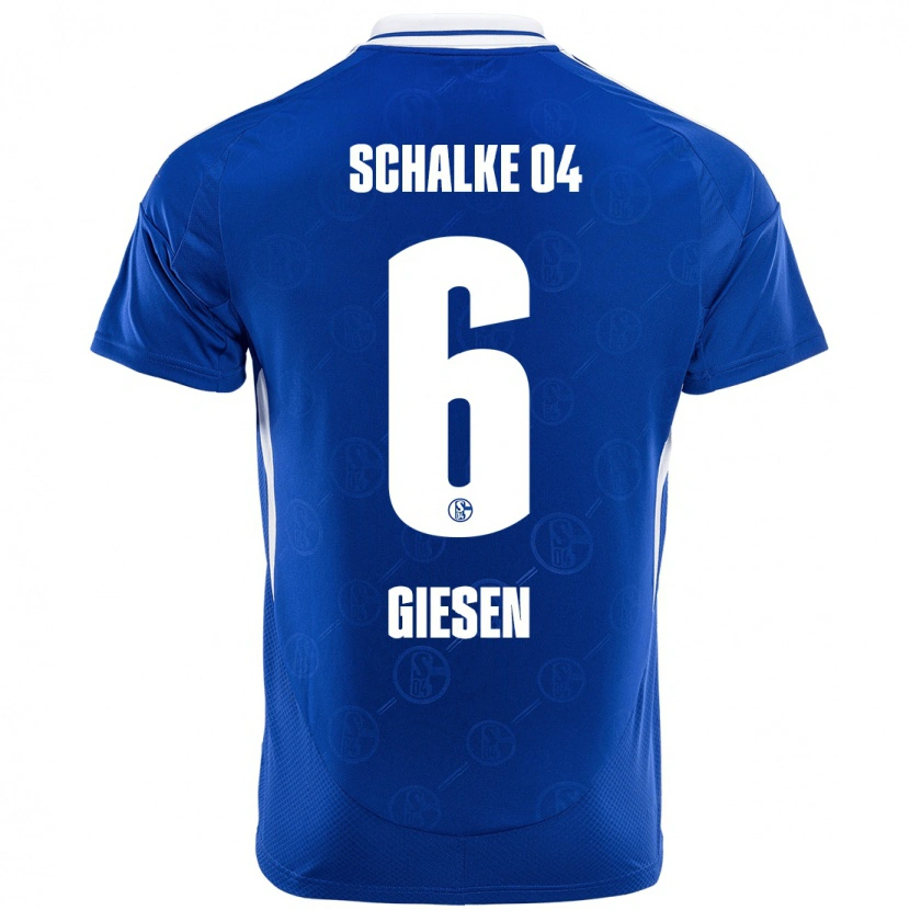 Danxen Kinderen Tim Giesen #6 Koningsblauw Thuisshirt Thuistenue 2024/25 T-Shirt