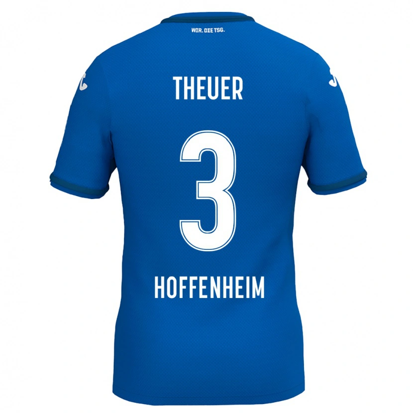 Danxen Kinderen Maximilian Theuer #3 Koningsblauw Thuisshirt Thuistenue 2024/25 T-Shirt