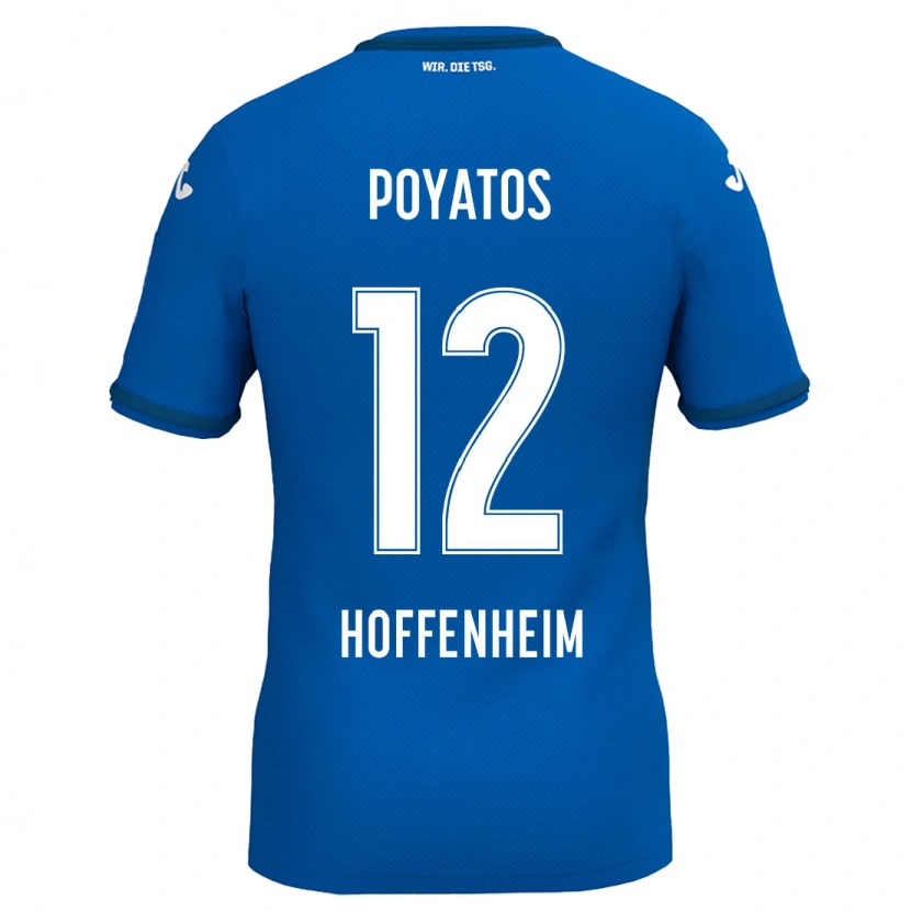 Danxen Kinderen Miguel Poyatos #12 Koningsblauw Thuisshirt Thuistenue 2024/25 T-Shirt