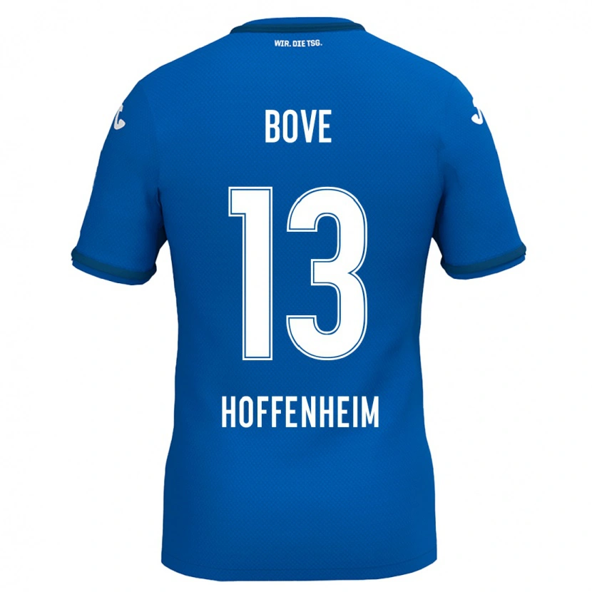 Danxen Kinderen Nevio Bove #13 Koningsblauw Thuisshirt Thuistenue 2024/25 T-Shirt