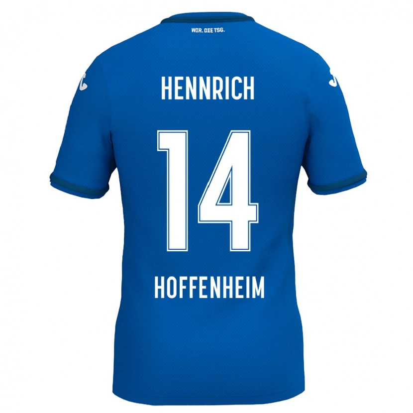 Danxen Kinderen Paul Hennrich #14 Koningsblauw Thuisshirt Thuistenue 2024/25 T-Shirt